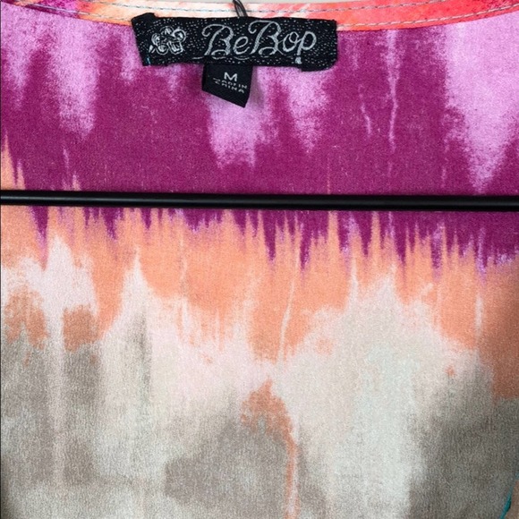 BeBop Tie Dye Ruffle Front Dress (Medium) - Picture 5 of 8